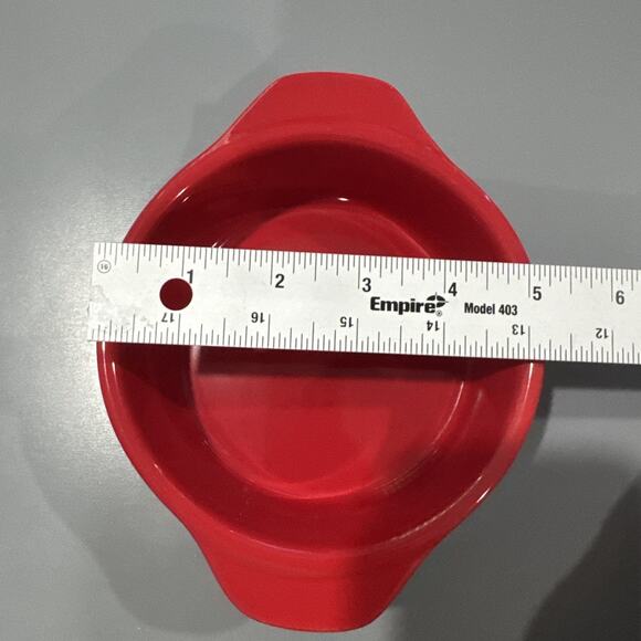 Petite Maison by Wildly Delicious Red Ceramic Brie Baker Casserole Small No Lid - Picture 6 of 6